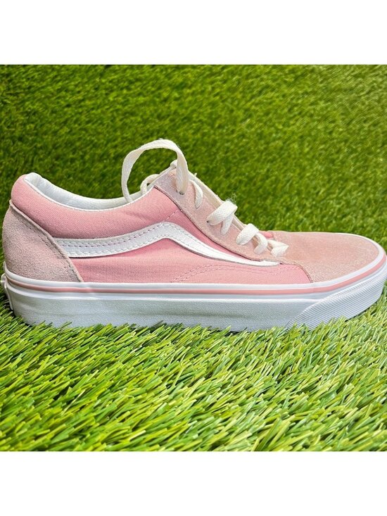 VANS Shoes - Vans Old Skool Womens Size 7.5 Pink White Athletic Skateboarding Shoes Sneakers